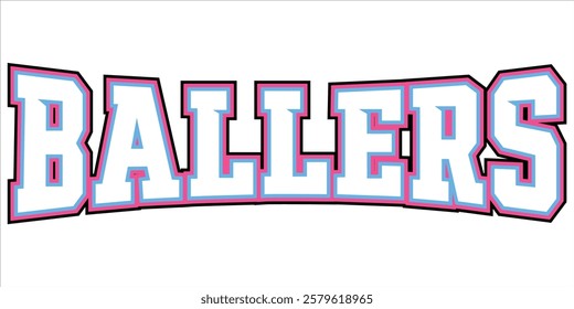 baller vector design for print on sticker, vinyl, decal, mug and t shirt template