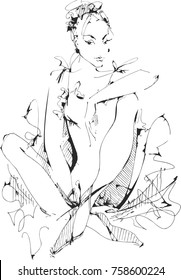 Ballerina. Ballet. Dance. Vector illustration.