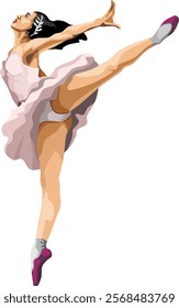 Ballerina Ballet Dancer Girl Action People Vector