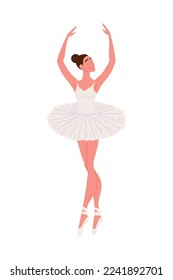 ballerina of ballet icon isolated