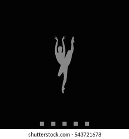 Ballerina in ballet pose silhouette.