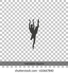 Ballerina in ballet pose silhouette.