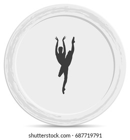 Ballerina in ballet pose silhouette.