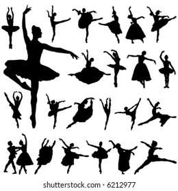 ballerina and ballet vector