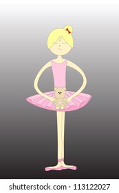 Ballerina with a bear