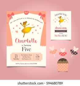 Ballerina Birthday Invitation