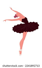 ballerina in black ballet tutu icon