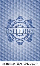 Ballerina blauer Fleck mit geometrischem Muster Hintergrund. Vektorgrafik. Detaillierte Angaben. 