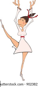 The ballerina. Cartoon