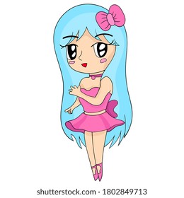 ballerina cartoon a beautifully dressed character