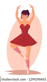 Ballerina cartoon girl dancing