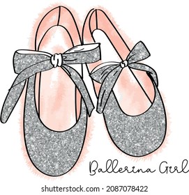 Ballerina Cute Girl Shoes Slogan