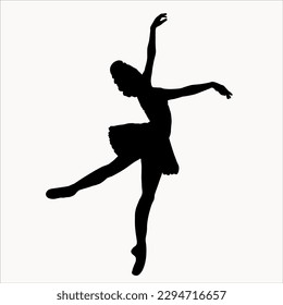 ballerina dance on white background vector
