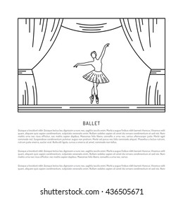 Ballerina in a dance position. Ballerina dancer ballet. Dance positions for teaching ballet.