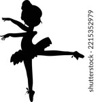 Ballerina dance vector art and illustration