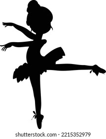 Ballerina dance vector art and illustration