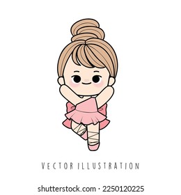 Ballerina dancer. Ballet Dance. Vector illustration
