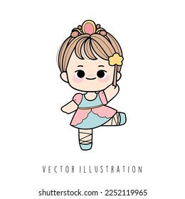 Ballerina dancer. Ballet Dance. Vector illustration
