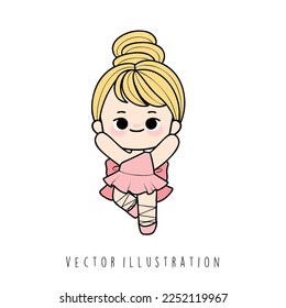 Ballerina dancer. Ballet Dance. Vector illustration
