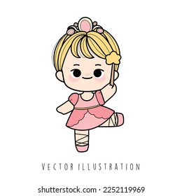 Ballerina dancer. Ballet Dance. Vector illustration