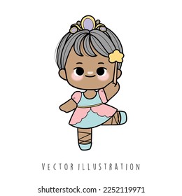 Ballerina dancer. Ballet Dance. Vector illustration