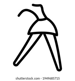 Ballerina dancer icon. Outline ballerina dancer vector icon for web design isolated on white background