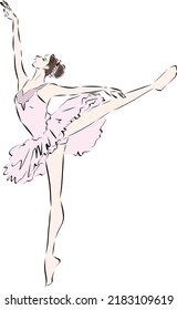 Ballet bailarina en el escenario