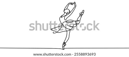 Similar – Image, Stock Photo Graceful ballerina dancing in studio