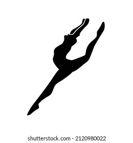 Ballerina dancing silhouette vector design
