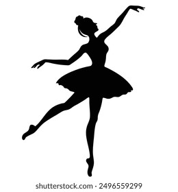 Ballerina dancing vector illustration editable project.