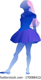 ballerina dreams sketch gradient pose