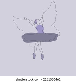 Ballerina. The ballerina is engaged in ballet dance.	
