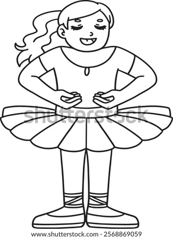 Ballerina in the First Position Isolated Coloring 