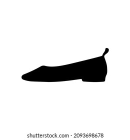 Ballerina flat women shoes silhouette