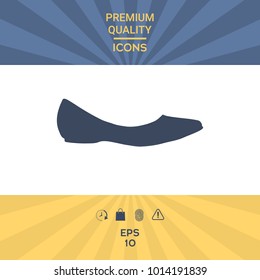 Ballerina flats - women shoe, the silhouette