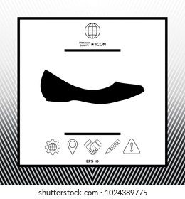 Ballerina flats - women shoe, the silhouette