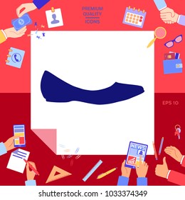 Ballerina flats - women shoe, the silhouette