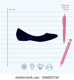 Ballerina flats - women shoe, the silhouette