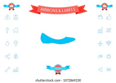 Ballerina flats - women shoe, the silhouette