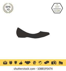 Ballerina flats - women shoe, the silhouette