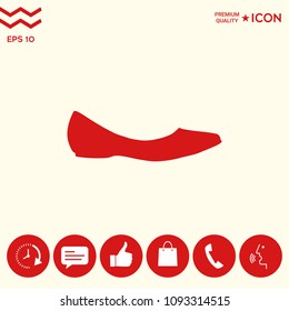 Ballerina flats - women shoe, the silhouette