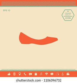 Ballerina flats - women shoe, the silhouette