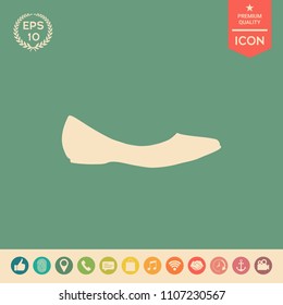 Ballerina flats - women shoe, the silhouette