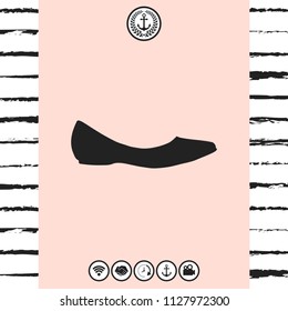 Ballerina flats - women shoe, the silhouette