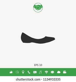 Ballerina flats - women shoe, the silhouette