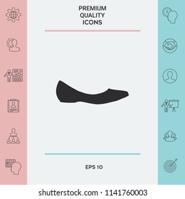 Ballerina flats - women shoe, the silhouette