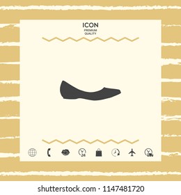 Ballerina flats - women shoe, the silhouette