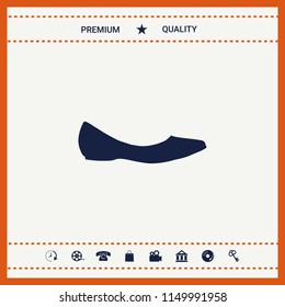 Ballerina flats - women shoe, the silhouette