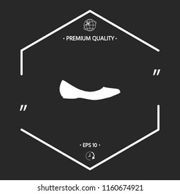 Ballerina flats - women shoe, the silhouette