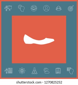 Ballerina flats - women shoe, the silhouette. Graphic elements for your design